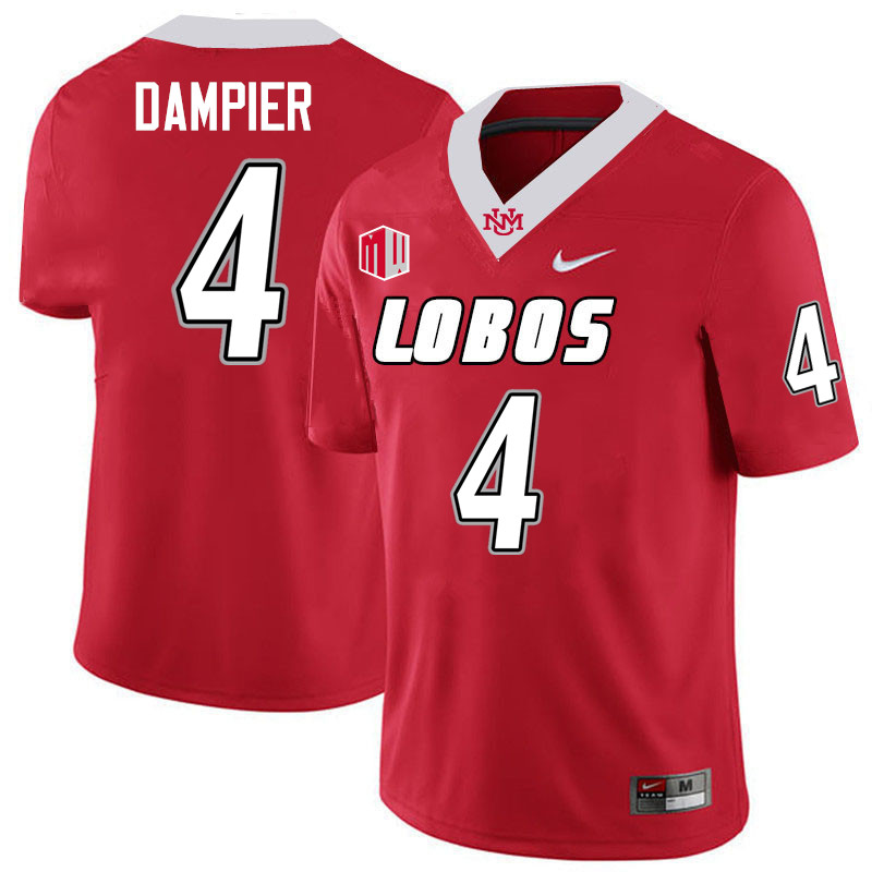 Devon Dampier UNM Lobos Jersey,New Mexico Lobos Football Jersey,Uniforms-Red